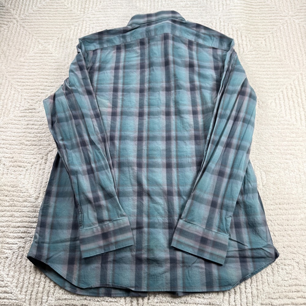 Banana Republic Button Down Shirt Men L Plaid Slim Grunge Indie Preppy Military - Picture 3 of 13
